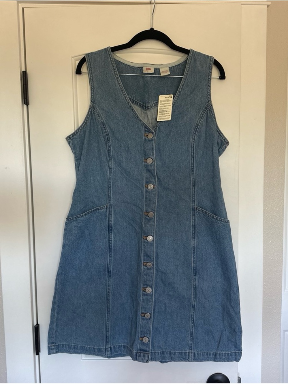 Levi's Blue Button-Front Denim Dress